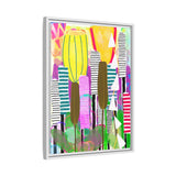 Cattails Canvas, Framed