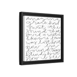 Amazing Grace Canvas, Framed