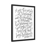 May The Words Of My Mouth Canvas, Framed