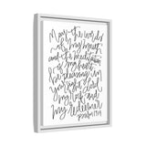 May The Words Of My Mouth Canvas, Framed