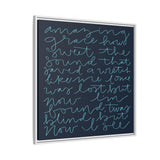 Amazing Grace Canvas (Navy), Framed