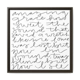 Amazing Grace Canvas, Framed