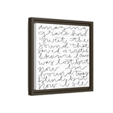 Amazing Grace Canvas, Framed