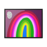 Neon Rainbow Canvas, Framed