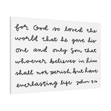 For God So Loved The World Canvas, 1.25"