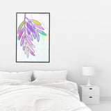 Lilac Palm Canvas, Framed