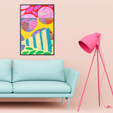 Bubblegum Pie Canvas, Framed