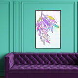 Lilac Palm Canvas, Framed