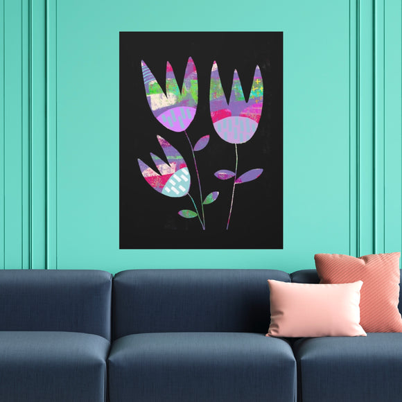 Grape Tulips Canvas, 0.75