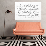 I Carry Your Heart Canvas, 1.25"