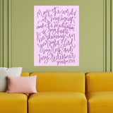 May The Words Of My Mouth Canvas (Pink)